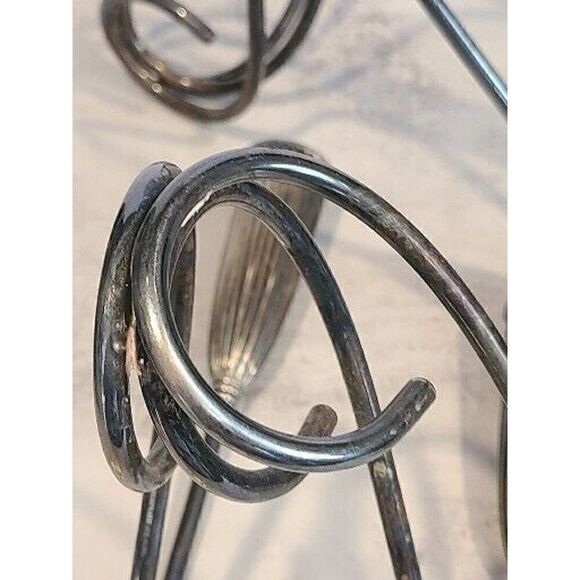 Pair Triple Light NAPIER Fluted Silverplate Candle Holders Mid-Century MOD EUC - Picture 13 of 16